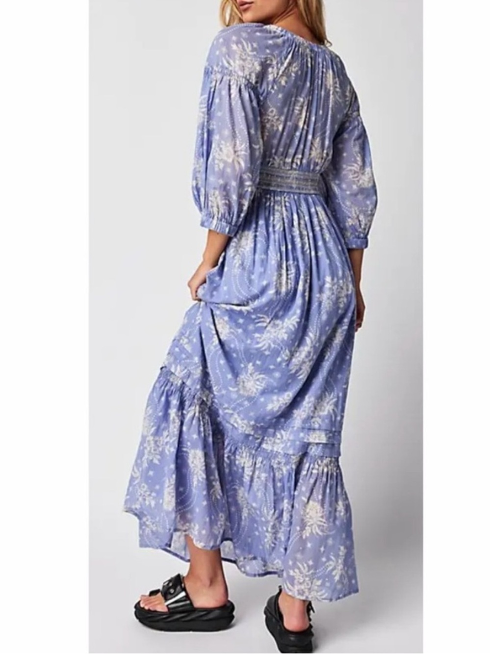 Free People Lavender Floral Wrap Maxi Dress - Picture 12 of 12